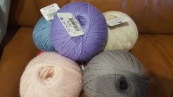 Beautiful wool from Bendigo Wool Mills to make clothes and baby blankets